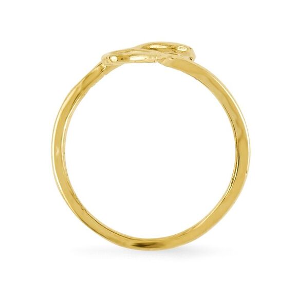 Double Heart Toe Ring in 14 Karat Gold - Picture 3 of 6